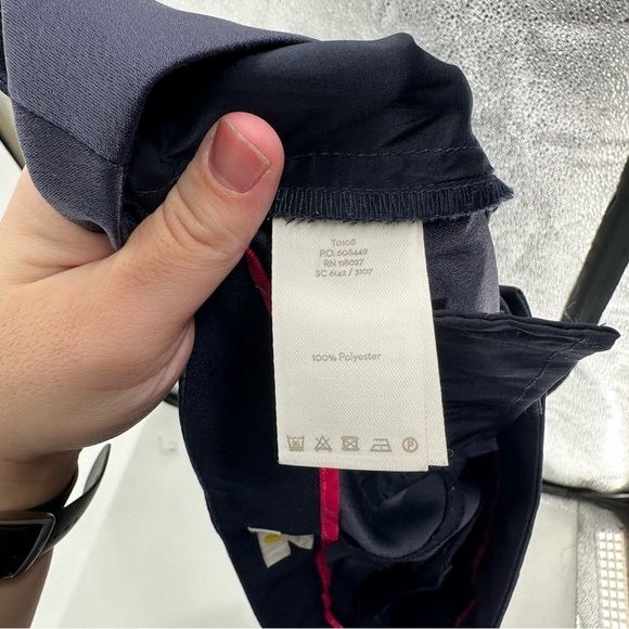 Boden Navy Career Office Marlin Wide Leg Trouser Pants Size 6P - Picture 6 of 6